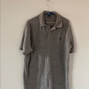 Grey xl polo shirt w green horse Ralph Lauren